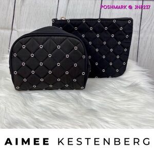 { Amy Kestenberg }: Studded Black Makeup Bag Set